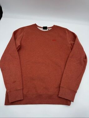 Superdry Men's Crewneck Sweater in Rust Orange medium